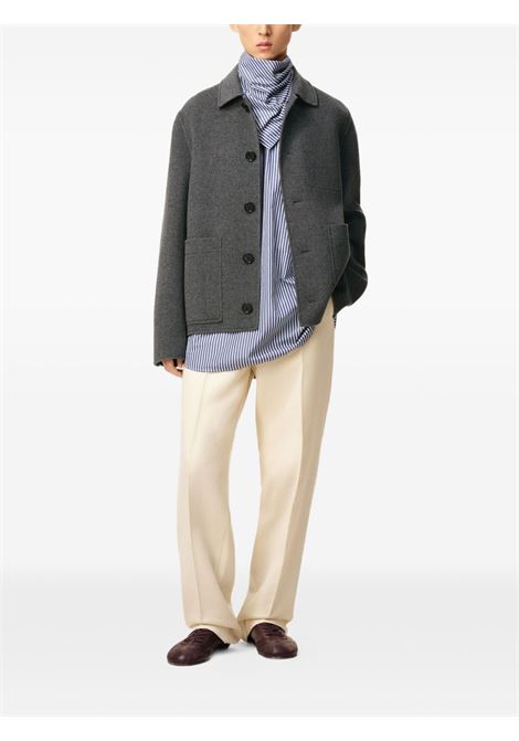 boxy buttoned jacket man grey AMI PARIS | HJK844.WV0022055